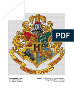 The Hogwarts Crest Cross Stitch Chart