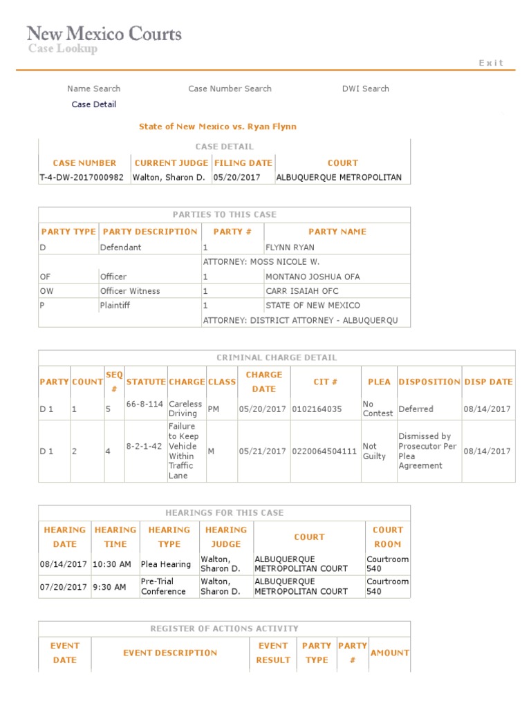 Caselookup Case Detail PDF Discovery (Law) Plea