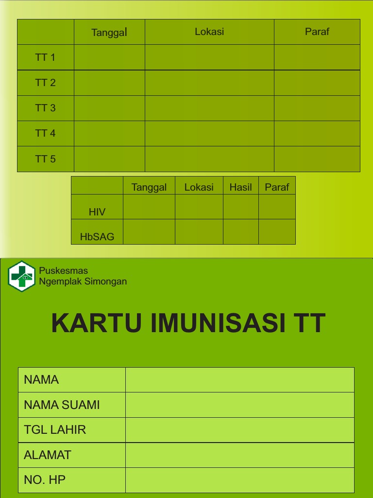 KARTU IMUNISASI pdf KARTU IMUNISASI pdf