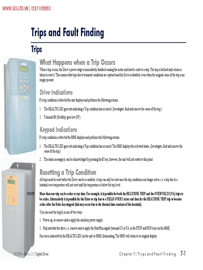 590p Trips and Fault Finding Sds Quick Guides PDF Fuse (Electrical