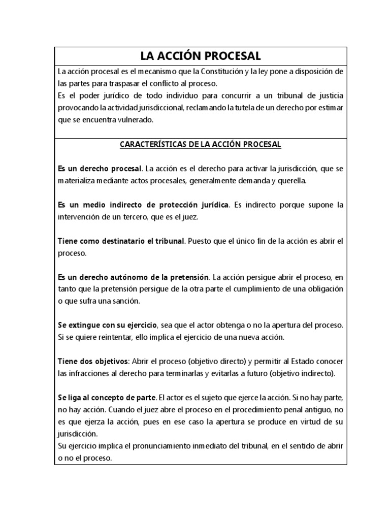 Acción Y Pretensión Procesal Ley Procesal Jurisdicción