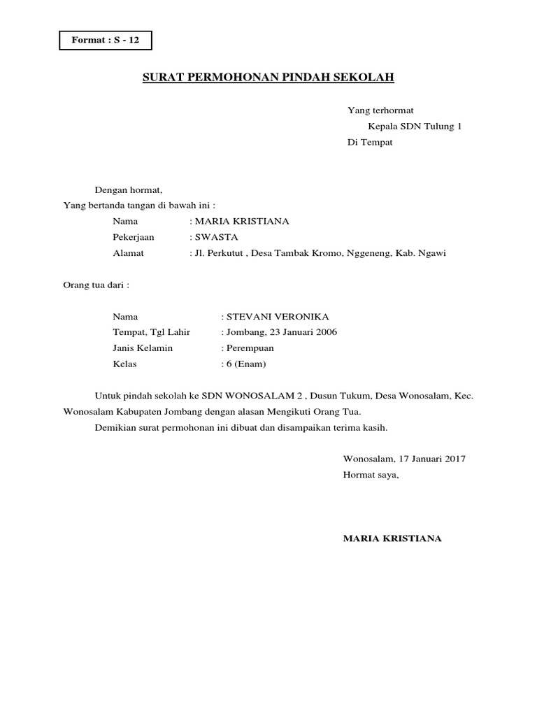 Contoh Surat Pernyataan Orang Tua - Simak Gambar Berikut