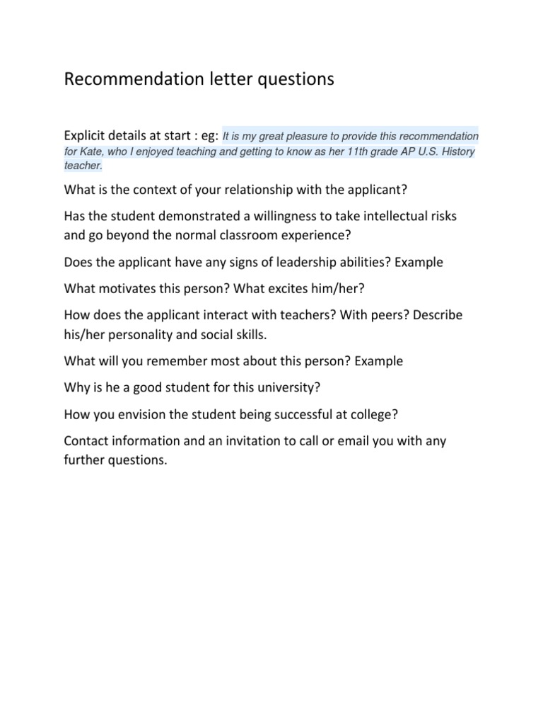 Letter Questionaire PDF