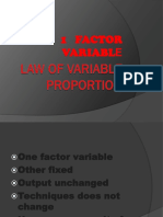 Law of Variable Proportion