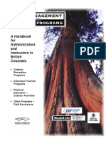 Risk Management For Outdoor Programs: A Handbook For Administrators and Instructors