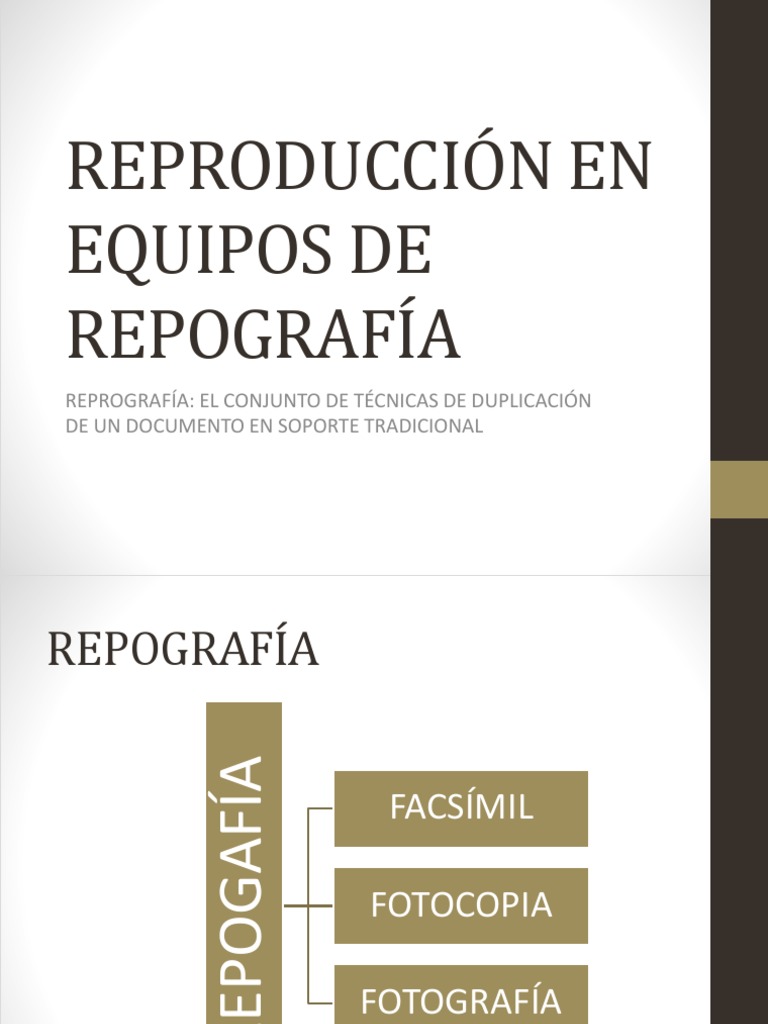 Tipos y Funcionamiento de Reprografía | PDF | Impresora (Computación ...
