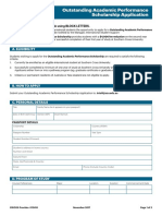 Outstanding Academic Performance Scholarship Form 081117