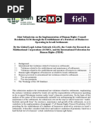 Joint Submission on the Implementation of Human Rights Council Resolution 31/36 through the Establishment of a Database of Businesses Operating in Israeli Settlements