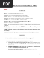 Recuperación Ciencias Sociais 1º Eso