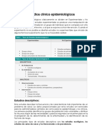 Tipos de Estudios Clínico Epidemiológicos