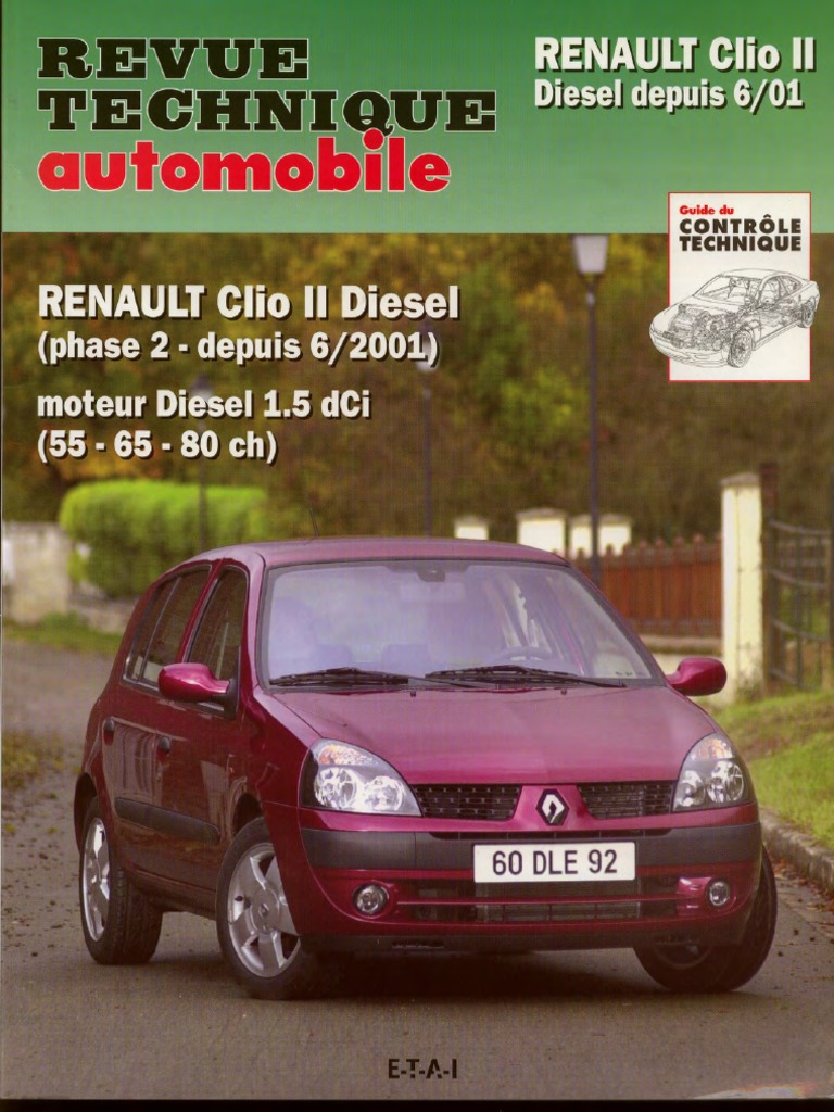 Pochette De Carnet D'entretien Et Livrets Pour Renault Clio 2 Phase 2 - Occasion