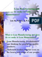 What Is Lean Manufacturing and How Do We Make It Lean Maintenance