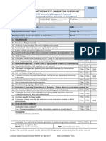 Contractor Safety Evaluation Checklist: WHS Contractors Management Procedure