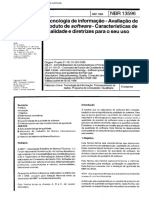 NBR 13596 - Tecnologia de Informacao - Avaliacao de Produto de Software - Caracteristicas de Qual PDF
