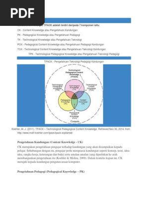 Kerangka Tpack Secara Umum Pdf