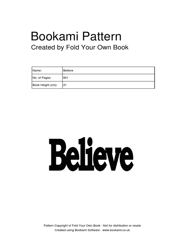 Bookami Pattern: Created by Fold Your Own Book | PDF | Intellectual ...