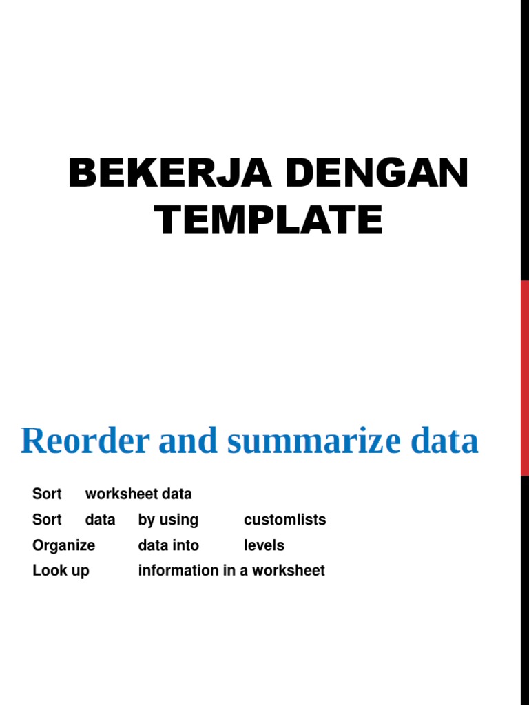 Sorting and Organizing Worksheet Data | PDF