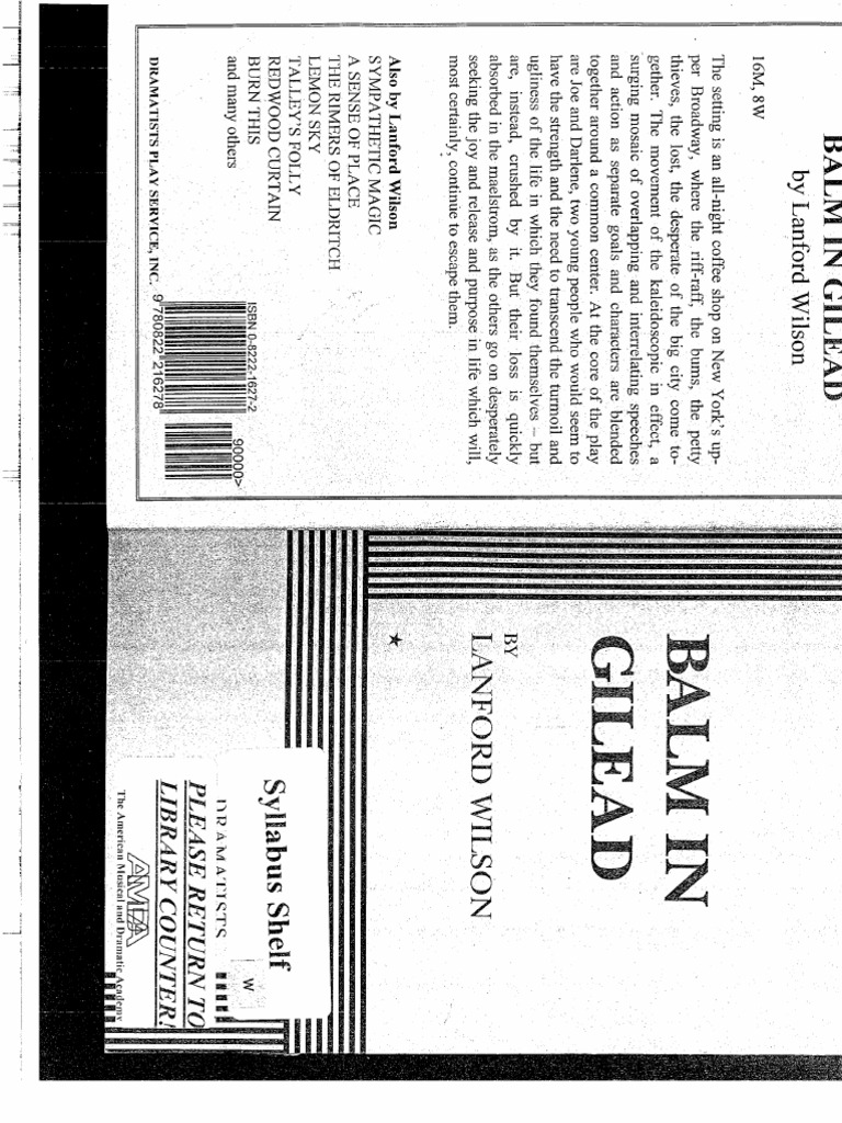 Balm in Gilead PDF