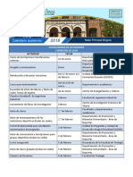 Calendario Academico 2018 Sede Principal Bogota