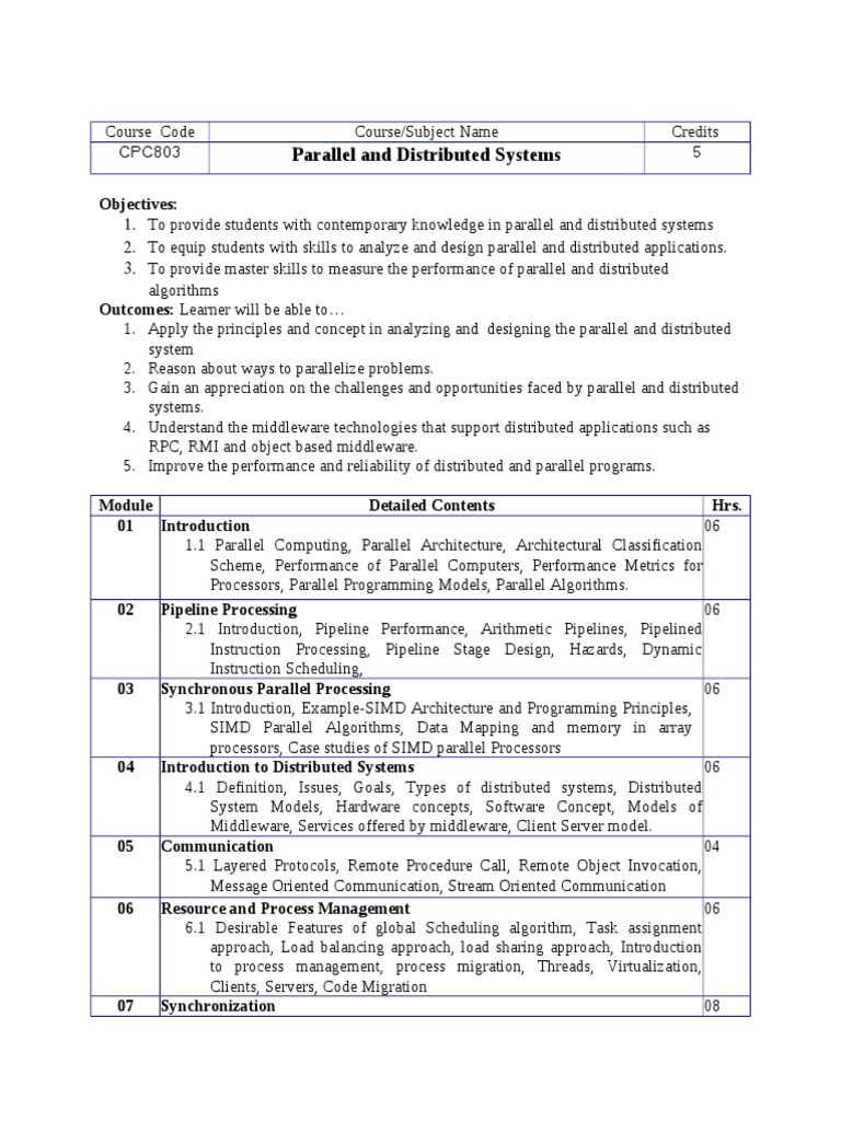 Parallel and Distributed Systems | PDF | Parallel Computing ...