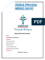 Universidad privada Domingo Savio - Comportamiento Organizacional