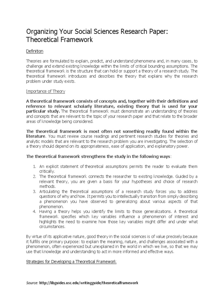 Explaining the Importance of Developing an Effective Theoretical