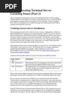 Troubleshooting Terminal Server Licensing Issues