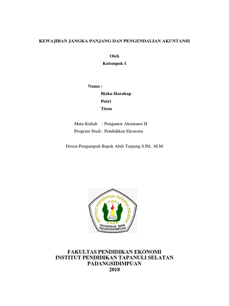 Makalah Kewajiban Jangka Pendek