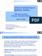 The Reduction of Animal Use in Regulatory Testing