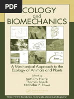 ECOLOGY and BIOMECHANICS A Mechanical Approach To The Ecology