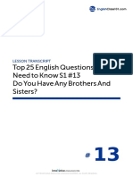 13 Do You Have Any Brothers and Sisters - Script