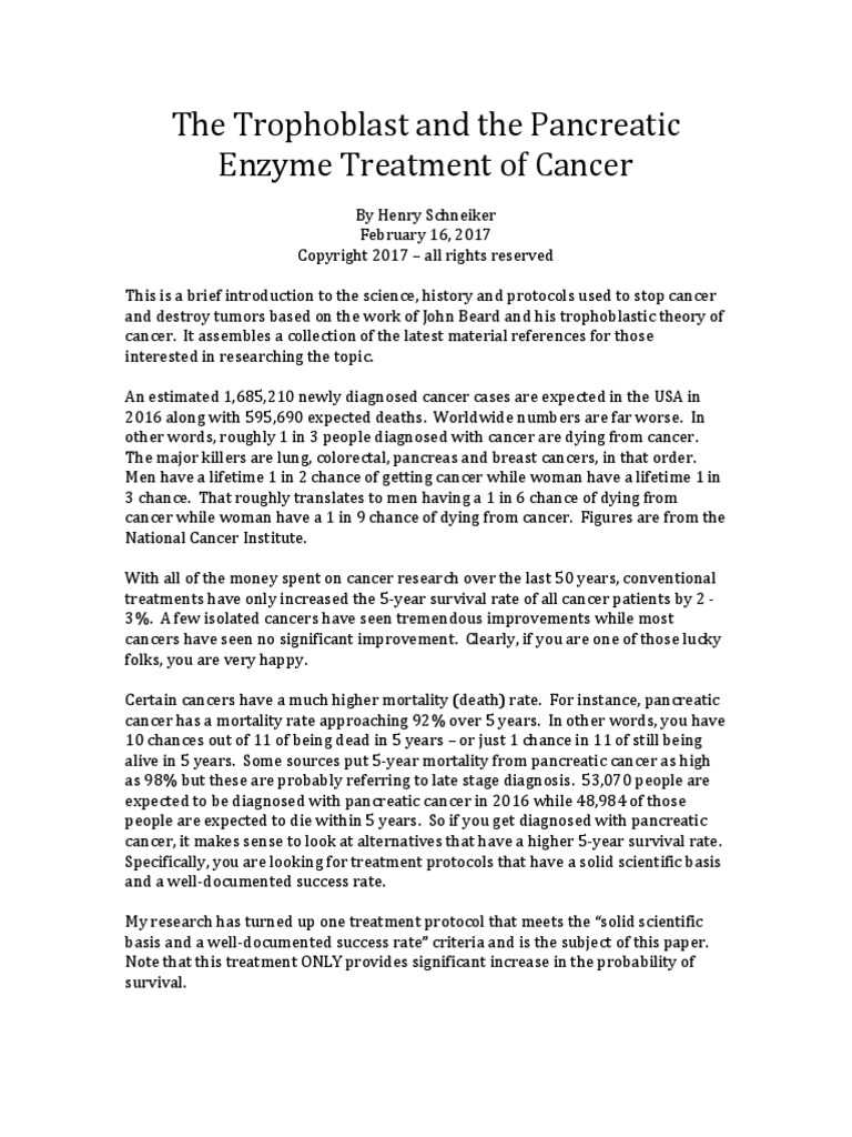 Pancreatic Enzymes Pancreatic Cancer Cancer
