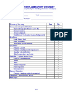 Patient Assessment Checklist