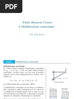 FEM - 9 Multifreedom Constraints