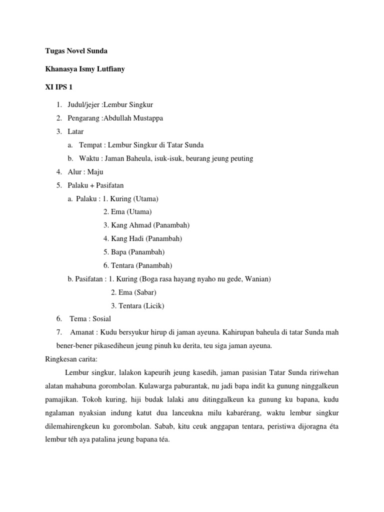 22158 Resensi Novel Sunda Lembur Singkur