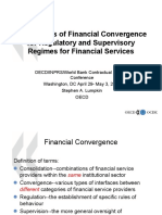 Implications of Financial Convergence For Regulatory and Supervisory Regimes For Financial Services