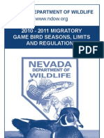 2010 - 2011 Migratory Game Bird Seasons, Limits and Regulations