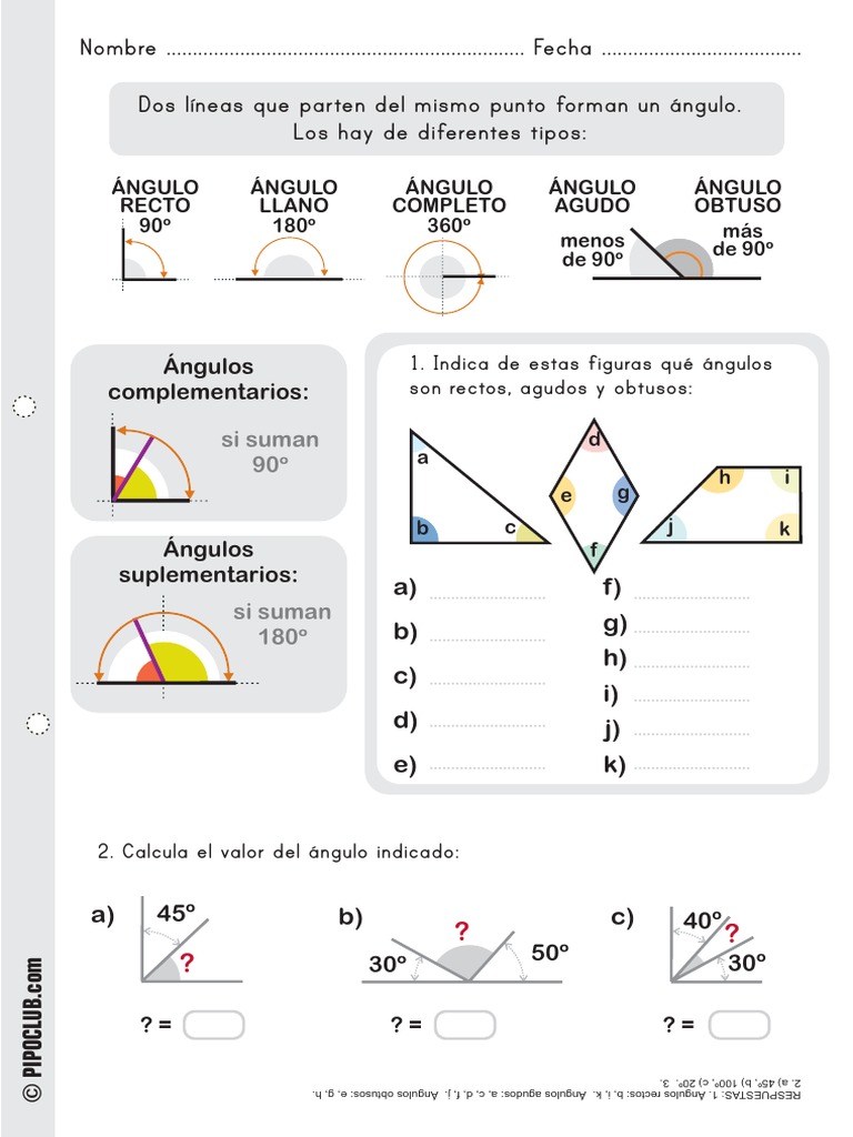 Angulos PDF | PDF | Geometría | Enseñanza de matemática