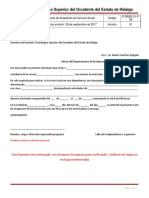 P-DRSS-01-F-08 Carta de Aceptacion de Servicio Social