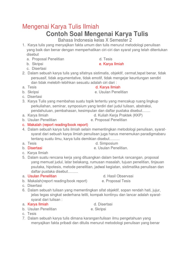 Contoh soal essay tentang kti 08 picture
