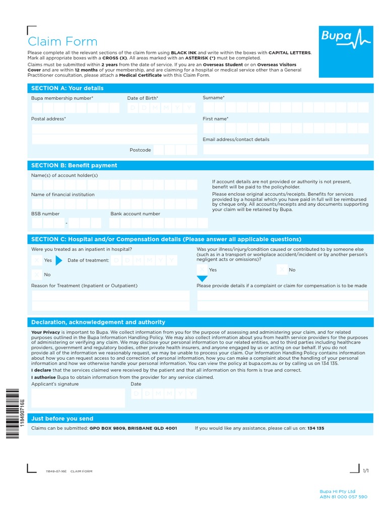 bupa-claim-form-hospital-health-care-free-30-day-trial-scribd