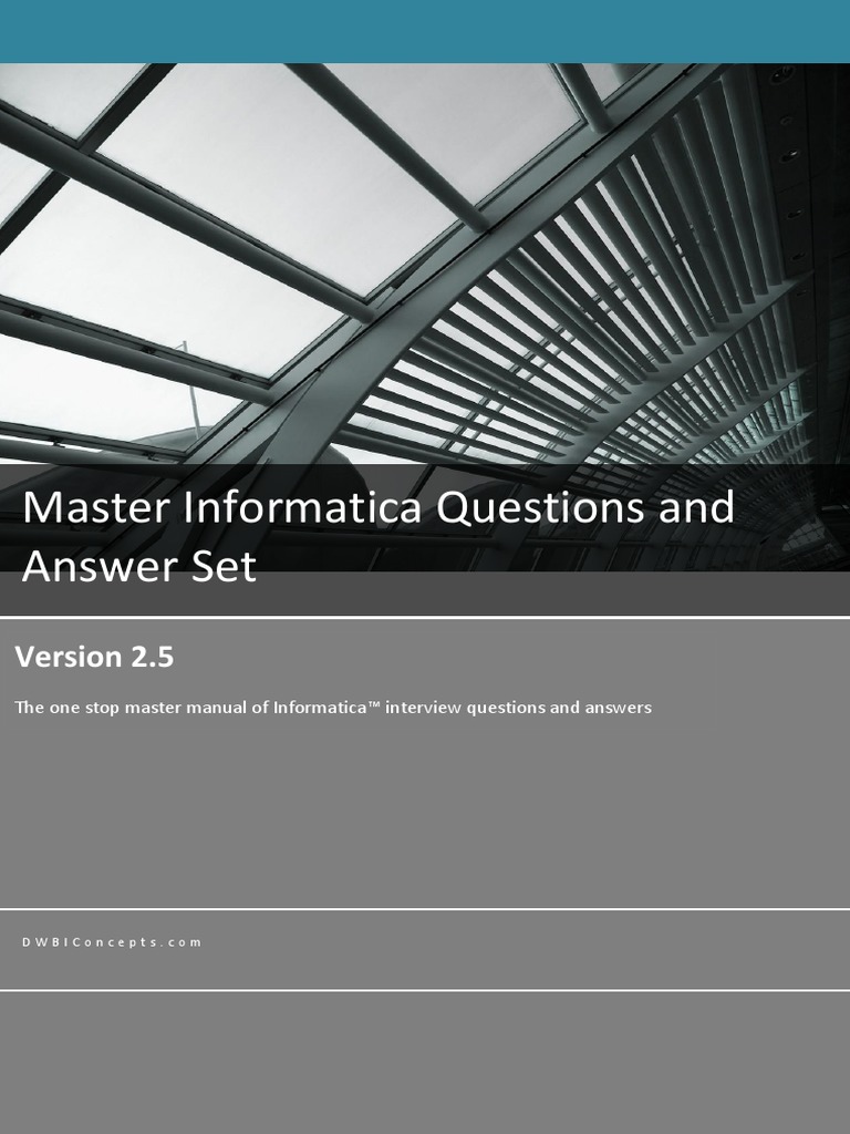 Informatica Question Answer Set Table Database Databases