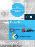 Comparación de E-Learning, B - Leaning y M-Leaning