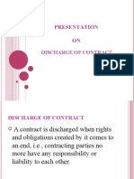 Presentation ON: Discharge of Contract