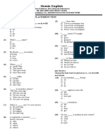 Homie English: Placement Test