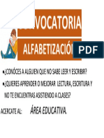 Convocatoria Alfabetización