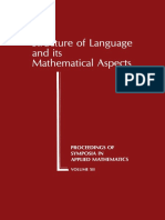 Structure of Language and Its Mathematical Aspects