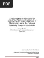 Download Analyzing the sustainability of community driven development in Afghanistan using the National Solidarity Program case study by InternationalDevelopment SN37110750 doc pdf