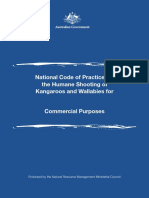 National Code of Practice for the Humane Shooting of Kangaroos and Wallabies for Commercial Purposes