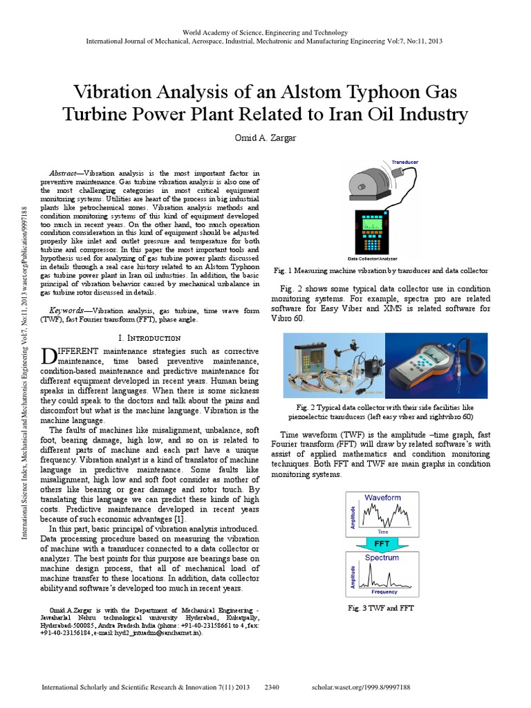 Gas Turbine Vibration Analysis Techniques | PDF | Bearing (Mechanical ...